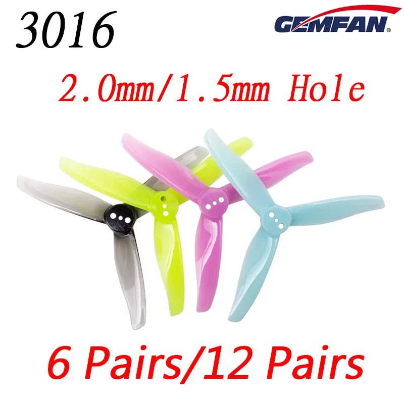 Gemfan Hurricane 3016 3" 3-Blade PC Propellers for FPV Toothpick Drones