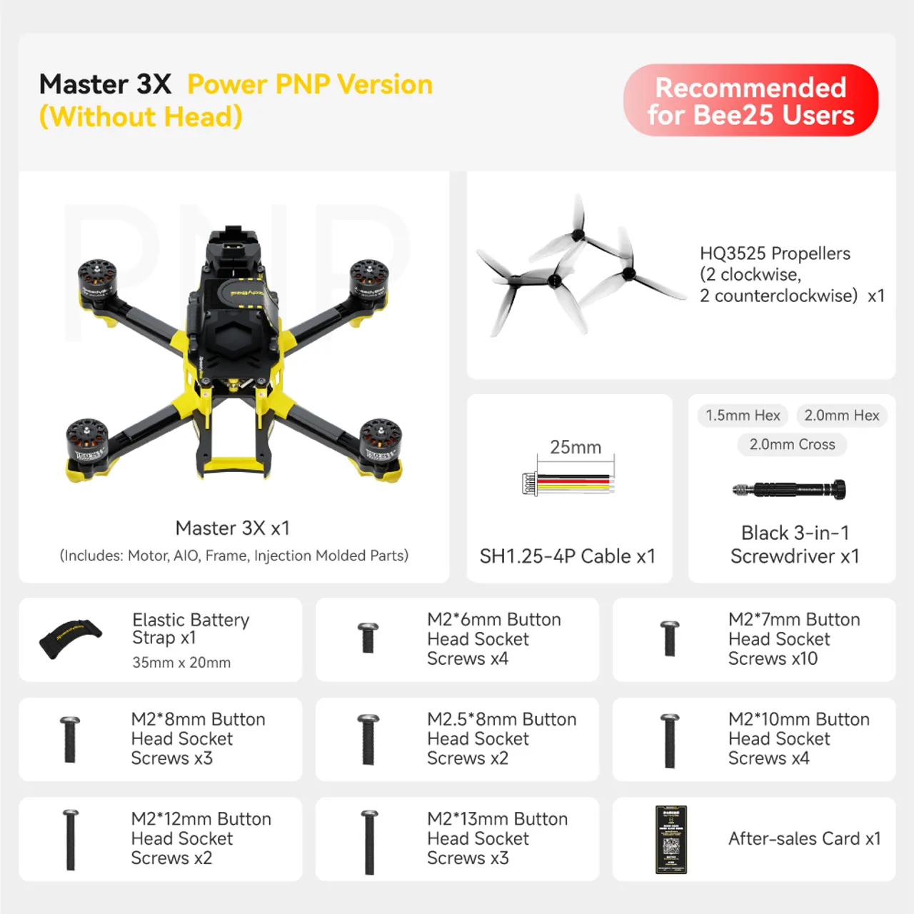 SpeedyBee Master 3X Modular FPV Drone with O3/O4 Pro HD Digital VTX, 1507 3600KV Motors
