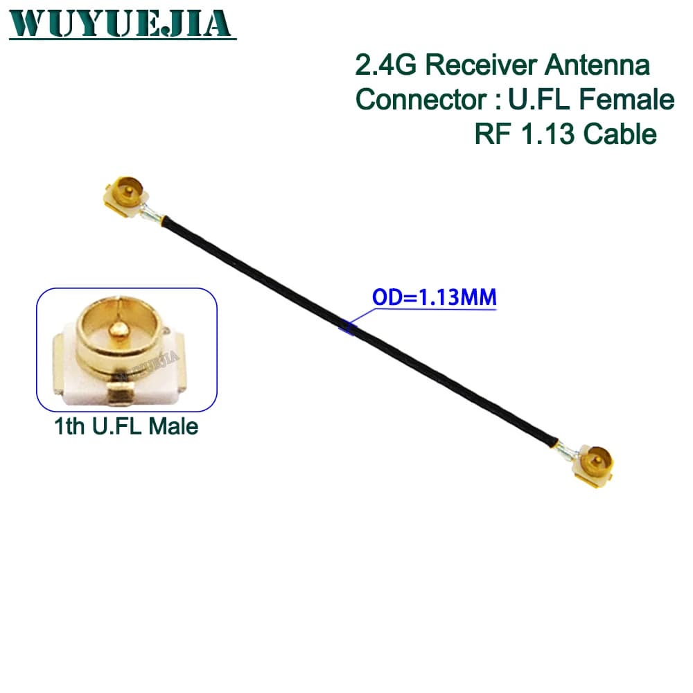 IPX1 u.FL RF1.13 Coaxial Pigtail Cable for WiFi Antennas (5–60cm)