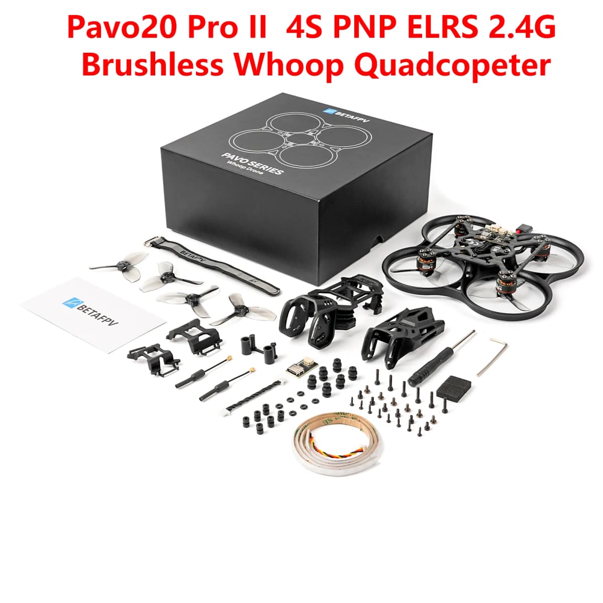 רחפן FPV מסוג Whoop ברשלס BETAFPV Pavo20 Pro II (3-4S, O4 Pro, ELRS 2.4G / PNP)